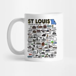 St Louis Map Mug